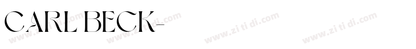 Carl Beck字体转换